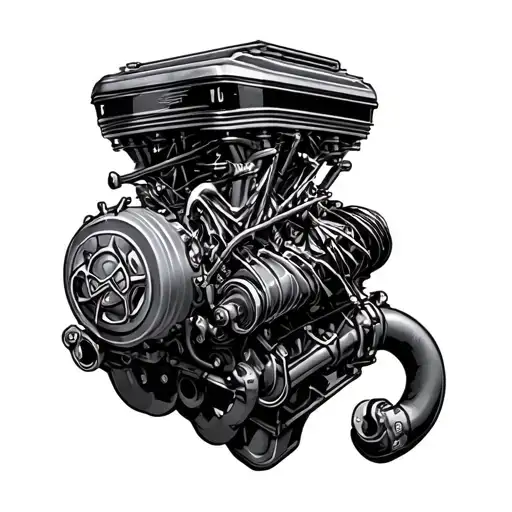 V8 Engine Combustion