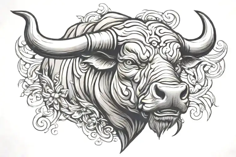 Bull Fierce And Beautiful