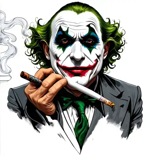 Joker Smoking Joint