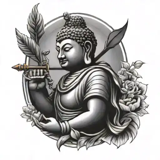 Budha With Sagittarius Archer Simple