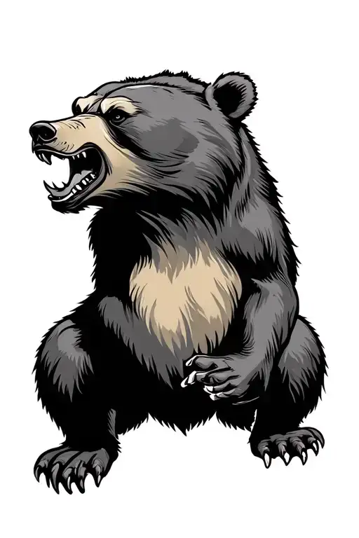 Bear Roaring Fiercely