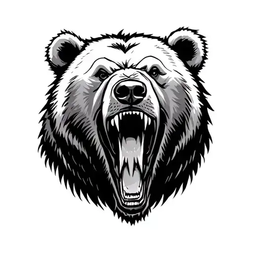 Bear Roaring Fiercely