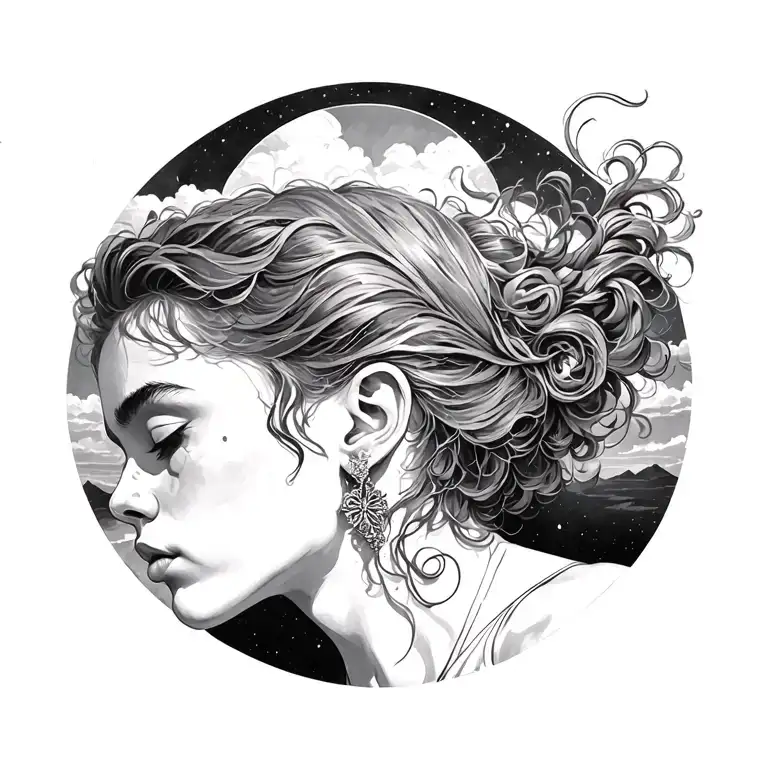 A Person On The Back Looking At The Sky That Seffonds