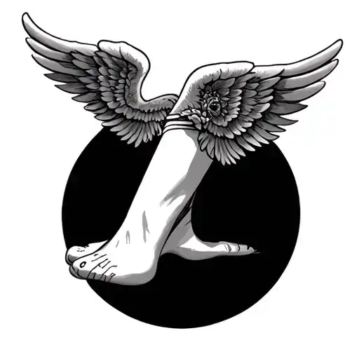 Hermes Ankle Wings In Black Grey