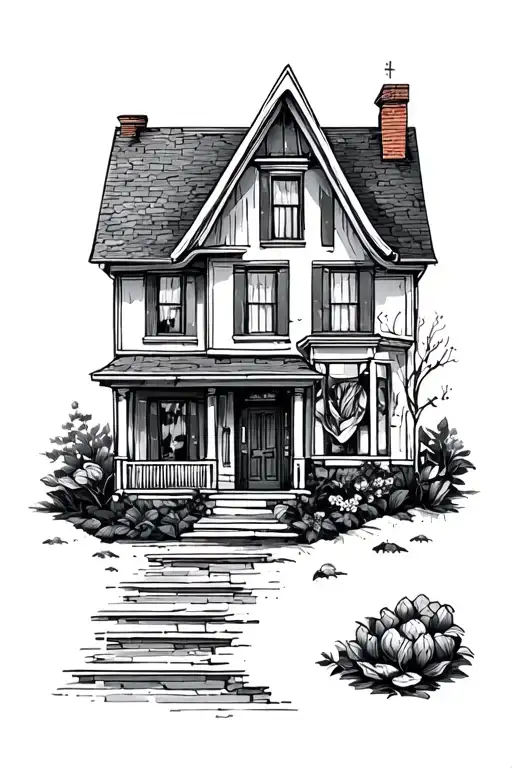Rectangle Frame And House