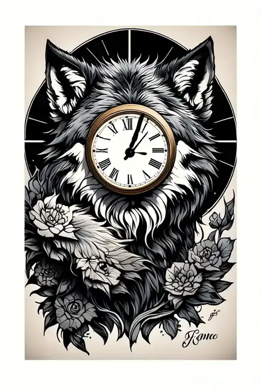 Ltime Clock Wolf Sun