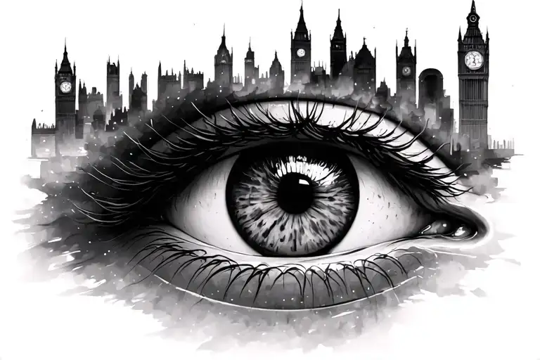 Liverpool Skyline Eye Inside Surrounded