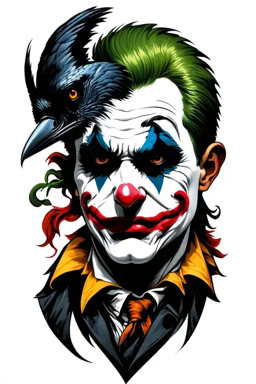 Belgian And Crow And Joker Face