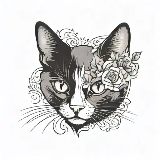 Tuxedo Cat With Heart