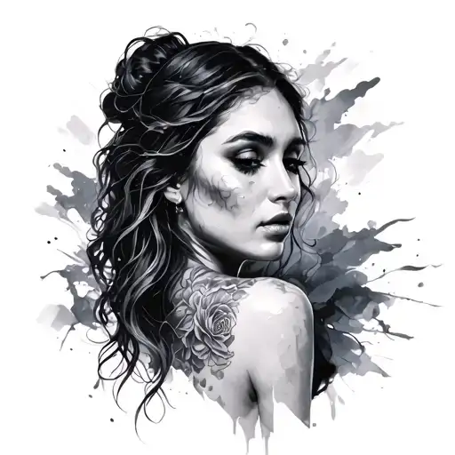 Tattoo Sleeve Matching A Brush Stroke