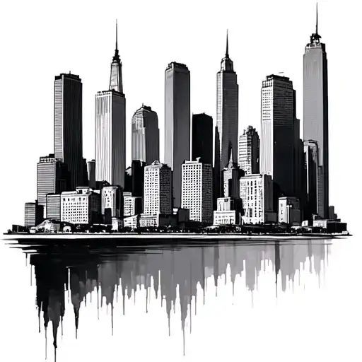 Chicago Skyline Thin Line