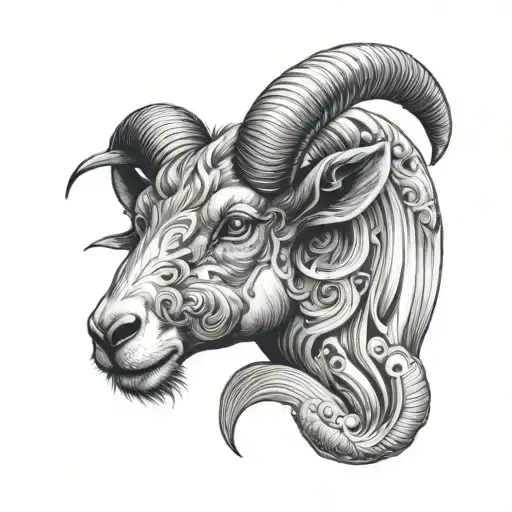 Aries Zodiac Sign Tattoo On The Hand