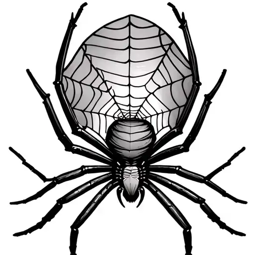 Spider Web With Spider