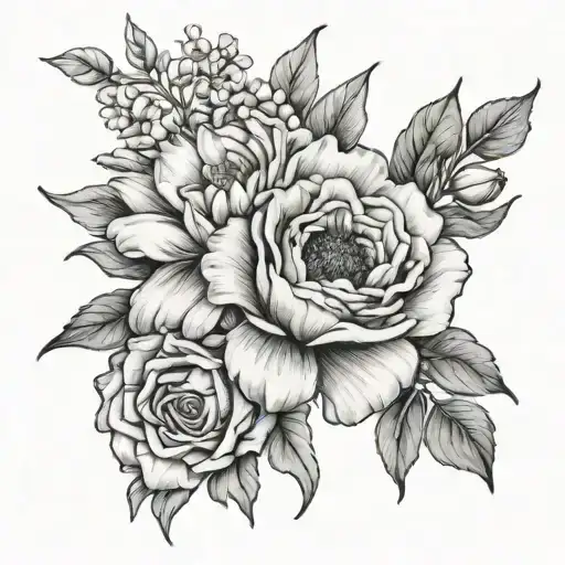 October Birth Flower And February Birth Flower In Bouquet