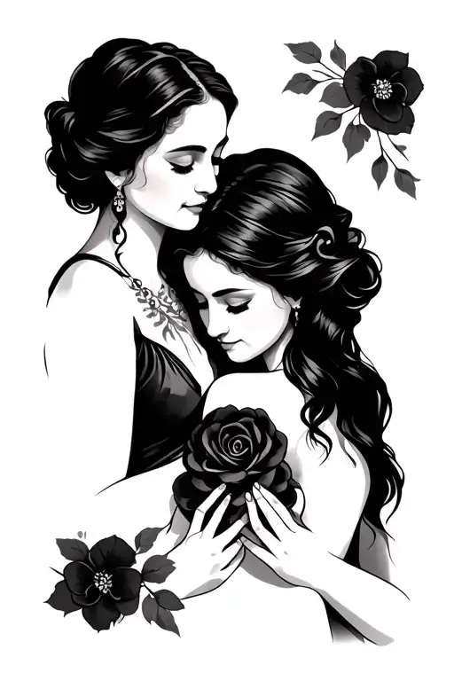 Chula Portrait Tattoo Of Your Mother Holding Hands