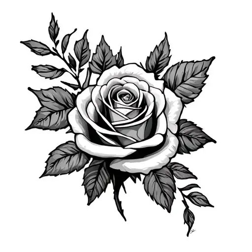 Roses Around Name Written