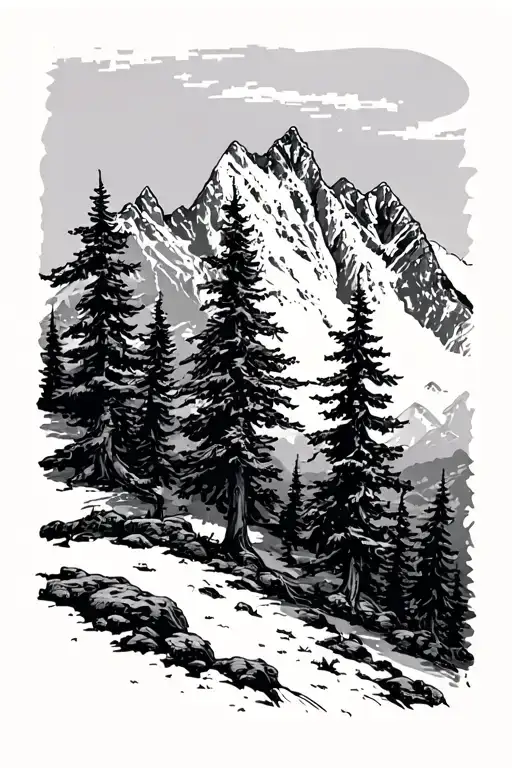 Outdoors Mountains Trees