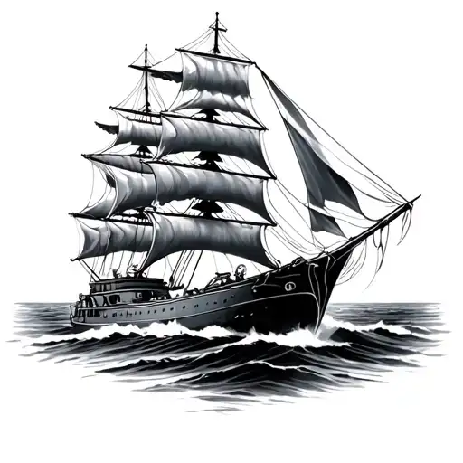 Navy Ship Sailing