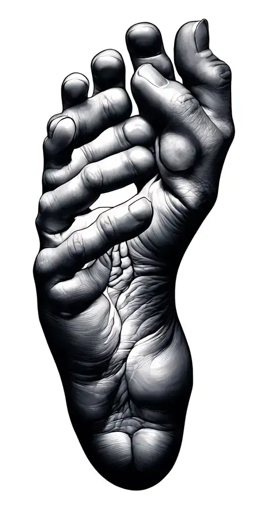 Baby Footprint And Hands With Recovery