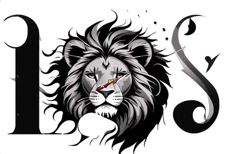 Lion Clock Woman Face