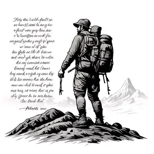 Hiker And Scripture Verses
