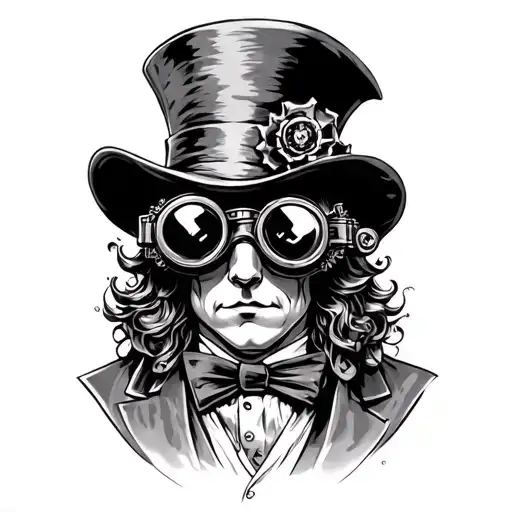 Steam Punk Mad Hatter Wearing Goggles