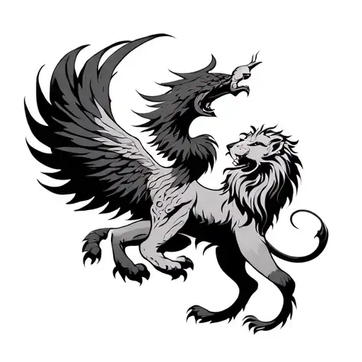 Phoenix And Lion
