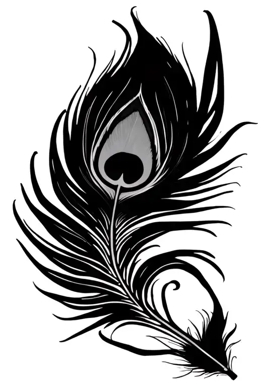 Trident And Peacock Feather