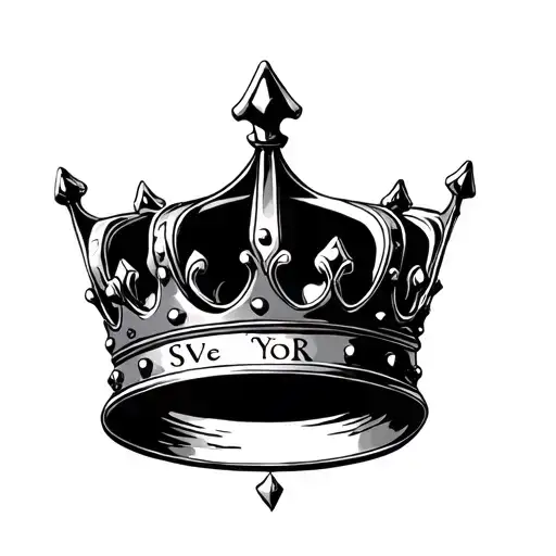 A Crown With Vsv Inside Symbolizing Strength And Love