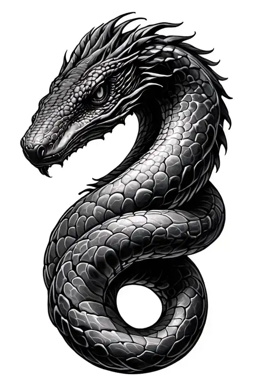 Orobourus Serpent Fibonacci Ratios Eating Tail