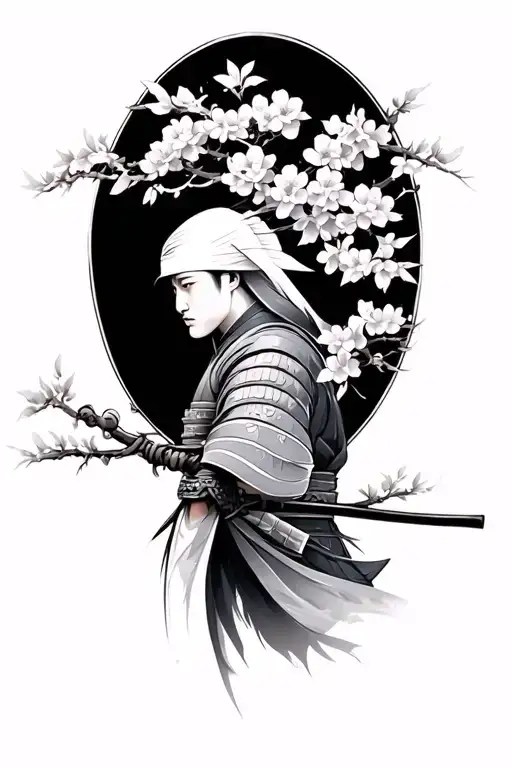 Samurai Side Cherry Blossom Tree