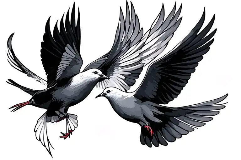 Doves Flying