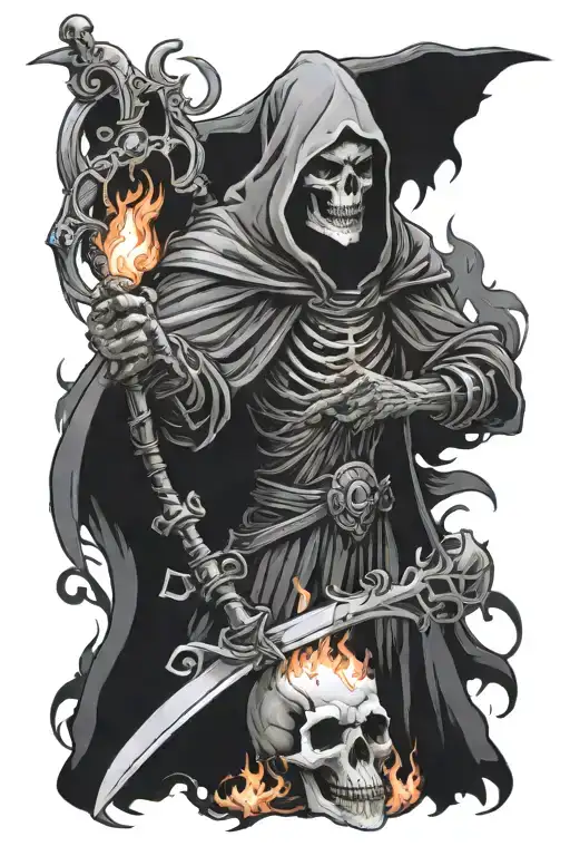 Grim Reaper And Souls Bonfire