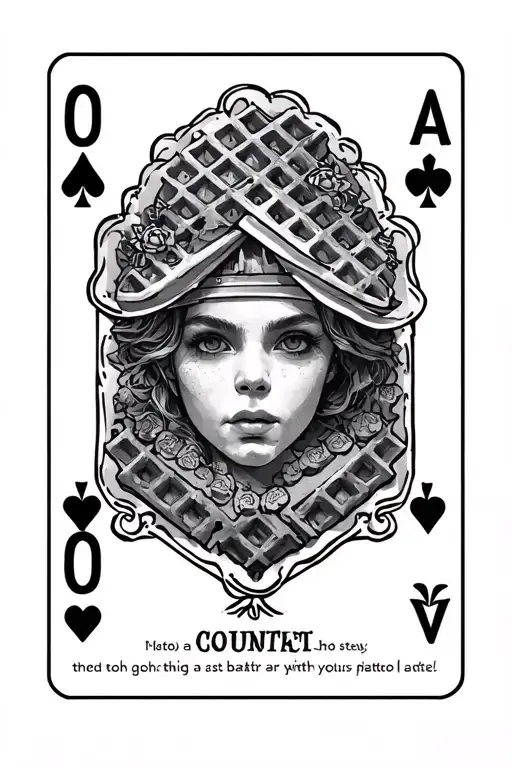 Waffle Contour With Play Card In It