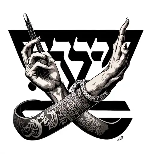 Create A Band Tatto Arround The Fourarm Riten Yeshua In Hebraic Idioma