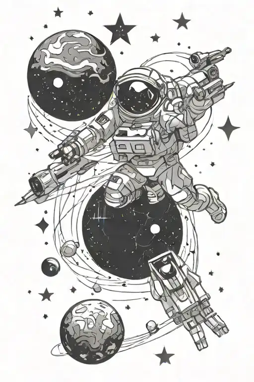 Simple Outer Space With Stars