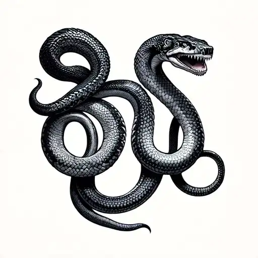 Snakes Spelling The Word Oui