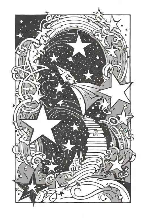 Simple Small Space With Stars No Background Or