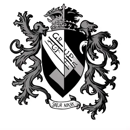 Hajduk Split Coat Of Arms That Flows Into Grgur Ninski On The Calf