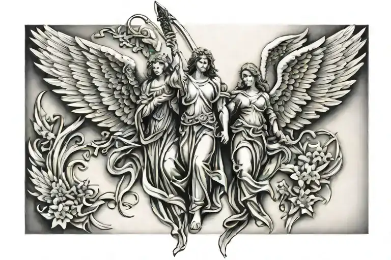 Angels And Patriotic Arm Sleeve