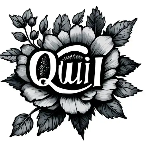 Word Oui With A Little Of The Valley Flower