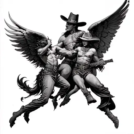 Cowboys And Angels Fighting Demons