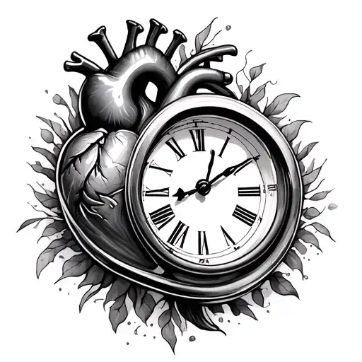 Human Heart House Glass Clock On Top Of Hour Glass