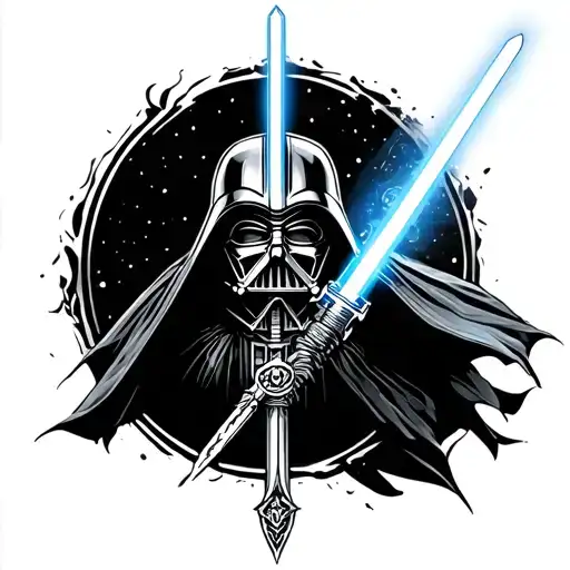 Oblivion Keyblade Kingdom Of Hearts Combine With Darth Vader Lightsaber As A