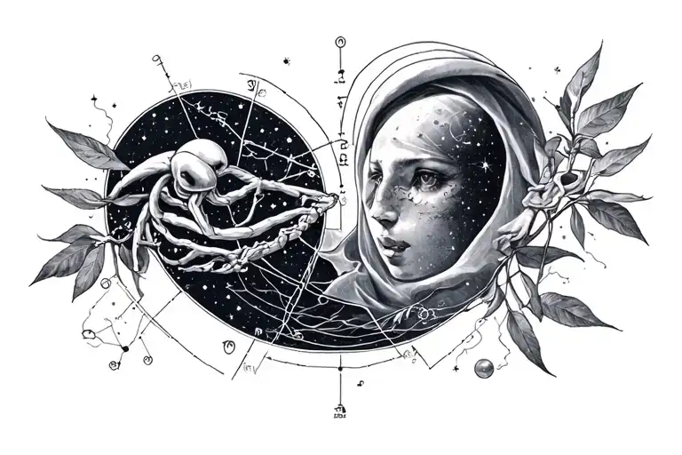 Libra And Cancer Constellation