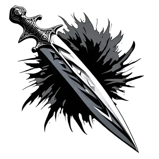 Dagger Surrounded By Shadows