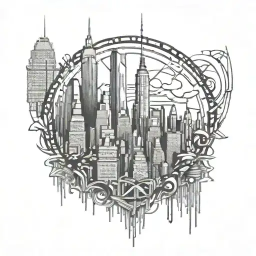 Nyc Skyline Technology And Binary