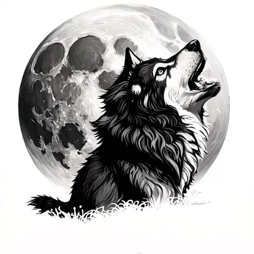 Wolf Howling At The Moon
