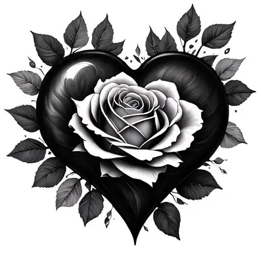 A Heart With Rose Petals