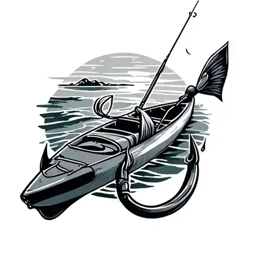 Fishing Hook With Kayak